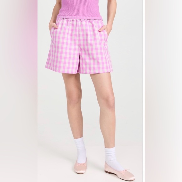Baum und Pferdgarten NWT  Pink Gingham checkered Women's Shorts size 36 - Picture 5 of 8